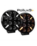 LEDSON Pollux9+ LED Extraljus 120W med Gul-orange / Vitt Positionsljus (E-märkt, Spot Beam)
