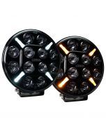 LEDSON Castor7+ LED Extraljus 60W med Gul-orange / Vitt Positionsljus (E-märkt, Driving Beam)
