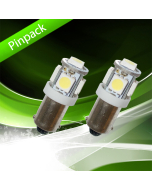LED-lampor BA9s/T4W, 5 SMD (2-pack)
