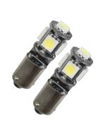 BAX9s/H6W, 5 SMD, Xenonvit, CANBUS (ett par)
