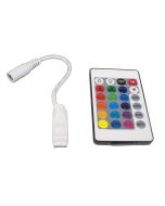 Mini RGB controller + Trådlös fjärrkontroll (IR, 12V)