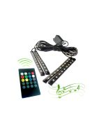 ZenseLight RGB LED lister, musikstyrda för 12V (4 st, ciggplugg)