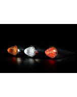 Torpedlampa klart glas (24V, xenonvit, röd eller orange)