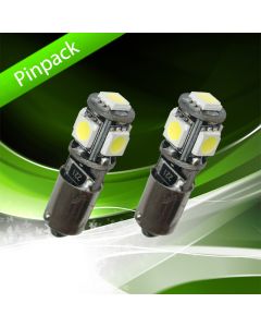 BAX9s/H6W, 5 SMD, 4300K, CANBUS, Pinpack