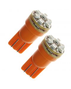 Diodlampa 9 SMD LED W5W - Gul/orange (2-pack)