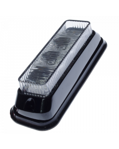 Blixtljus 4 LED 12-24V Vinklade LED (Xenonvit)