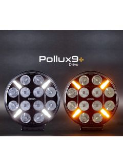 LEDSON Pollux9+ Drive LED Extraljus 120W med Gult / Vitt Positionsljus (E-märkt, Driving Beam)