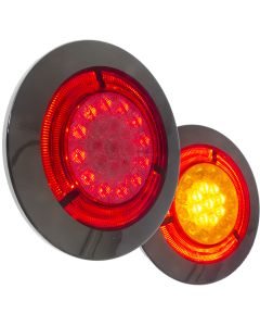 LED-baklykta med kromsarg 24V (155 mm)