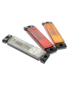 Platt positionsljus med reflex, 9-36V, E-märkt, 4 LED