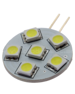 Diodlampa G4 kallvit 6 LED (12V)