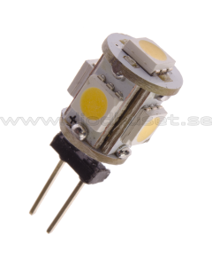 Diodlampa varmvit G4 5 SMD LED G4 5xSMD 5050 chip DC