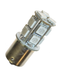 Diodlampa röd 360 grader 24V BA15s 13 dioder