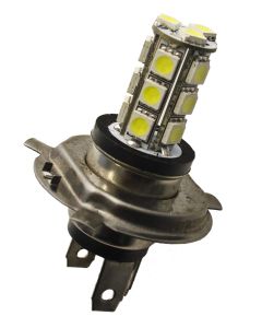 Ledlampa H4, 24V, xenonvit 18 SMDled