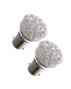 Diodlampa gul, 24 dioder, BA15s/P21W (2-pack)