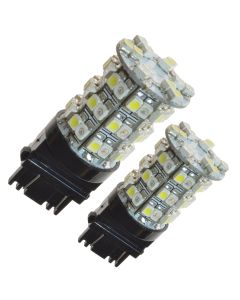 Diodlampor vit/orange 3157/P27/7W, 60 SMD (2-pack)