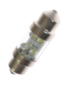 Spollampa 31mm 4 LED - Röd