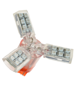 Diodlampa 24 LED 3 wing W21W (Röd)