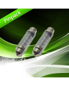 42mm/C10W, 8 dioder, Pinpack - Varmvit