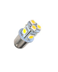 Diodlampa BA15d 8 LED varmvit pol-oberoende (36V)