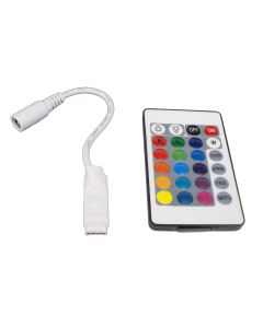 Mini RGB controller + Trådlös fjärrkontroll (IR, 12V)