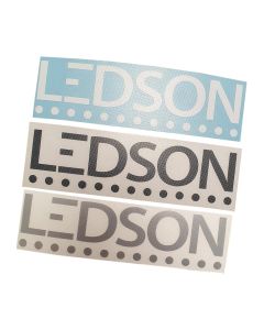 Ledson dekal / klistermärke vit, svart, silver/grå (10 cm bred)