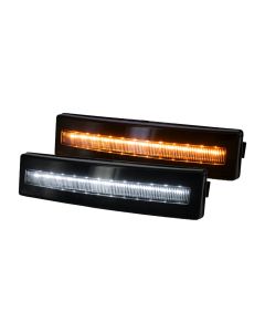 OptoLine S - Fiberoptiskt positionsljus för Scania-solskydd (Xenonvit/Gul-orange visirlampa)