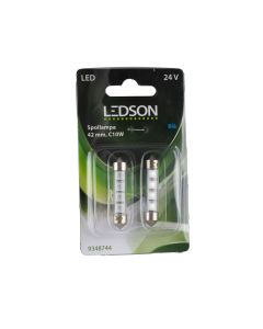 Diodlampa 42 mm 24V Spollampa - Blå 2-pack