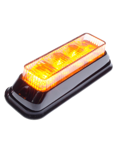 Blixtljus 4 LED, vinklade dioder - Orange - DEMOEX