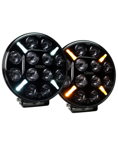 LEDSON Castor7+ LED Extraljus 60W med Gul-orange / Vitt Positionsljus (E-märkt, Driving Beam) - DEMOEX