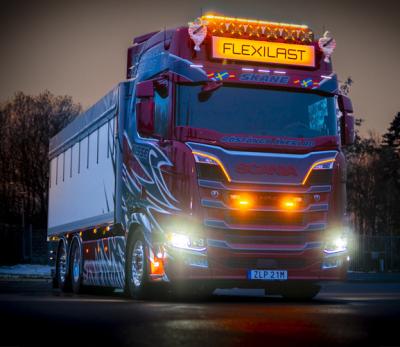 Scania R660 fullutrustad med Ledson LED-belysning